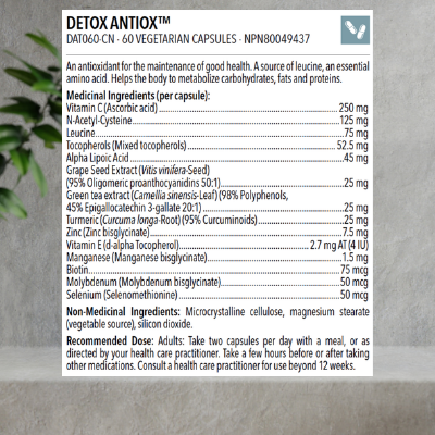 Designs for Health Detox Antiox™ , 60 Capsules - Image 2