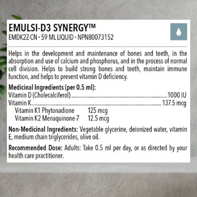 Designs for Health Emulsi-D3 Synergy™ , 59 ml Liquid - Image 2