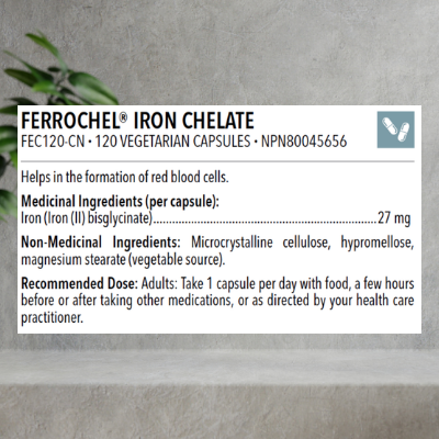 Designs for Health Ferrochel® Iron Chelate , 120 Capsules - Image 2