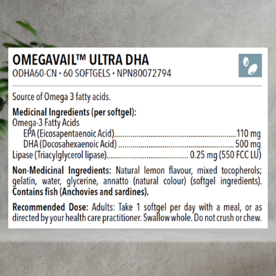 Designs for Health OmegAvail™ Ultra DHA , 60 Softgels - Image 2